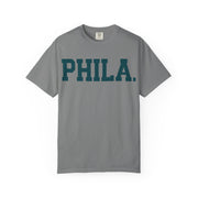 Phila. Philadelphia Unisex Garment-Dyed T-shirt, Philly Green Tee with Eagle Detail, Football Fan Shirt, Sports Apparel, Game Day Top
