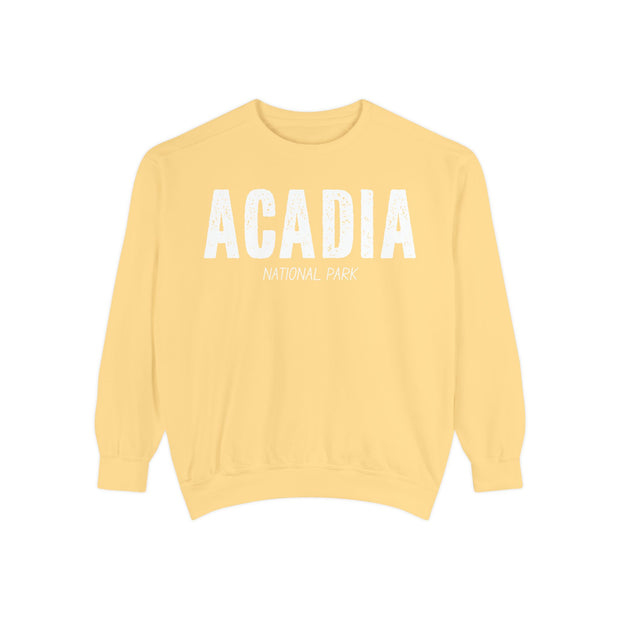 Acadia National Park Sweatshirt, Cadillac Mountain Detail, Unisex Sweatshirt, Nature Lover Gift, Outdoor Enthusiast Top, Mountain Graphic