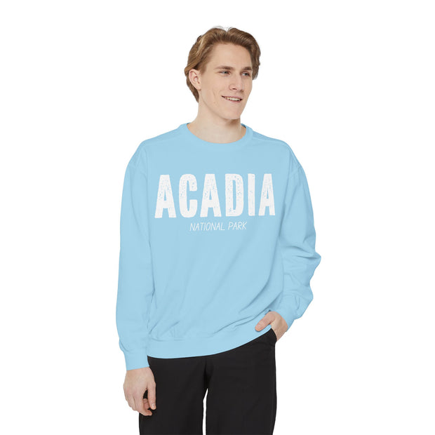 Acadia National Park Sweatshirt, Cadillac Mountain Detail, Unisex Sweatshirt, Nature Lover Gift, Outdoor Enthusiast Top, Mountain Graphic