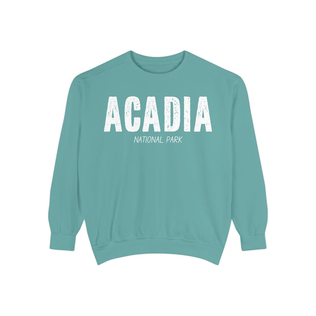 Acadia National Park Sweatshirt, Cadillac Mountain Detail, Unisex Sweatshirt, Nature Lover Gift, Outdoor Enthusiast Top, Mountain Graphic