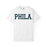 Phila. Philadelphia Unisex Garment-Dyed T-shirt, Philly Green Tee with Eagle Detail, Football Fan Shirt, Sports Apparel, Game Day Top