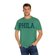 Phila. Philadelphia Unisex Garment-Dyed T-shirt, Philly Green Tee with Eagle Detail, Football Fan Shirt, Sports Apparel, Game Day Top