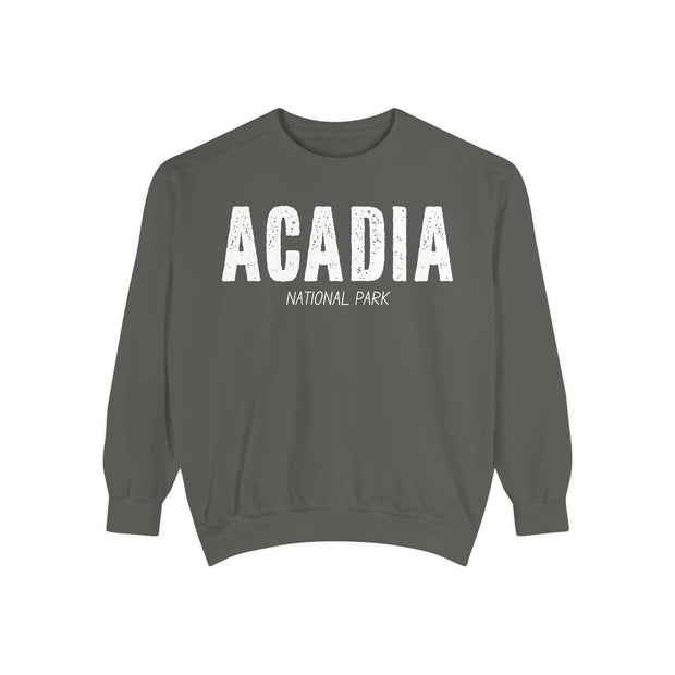 Acadia National Park Sweatshirt, Cadillac Mountain Detail, Unisex Sweatshirt, Nature Lover Gift, Outdoor Enthusiast Top, Mountain Graphic