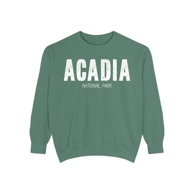 Acadia National Park Sweatshirt, Cadillac Mountain Detail, Unisex Sweatshirt, Nature Lover Gift, Outdoor Enthusiast Top, Mountain Graphic