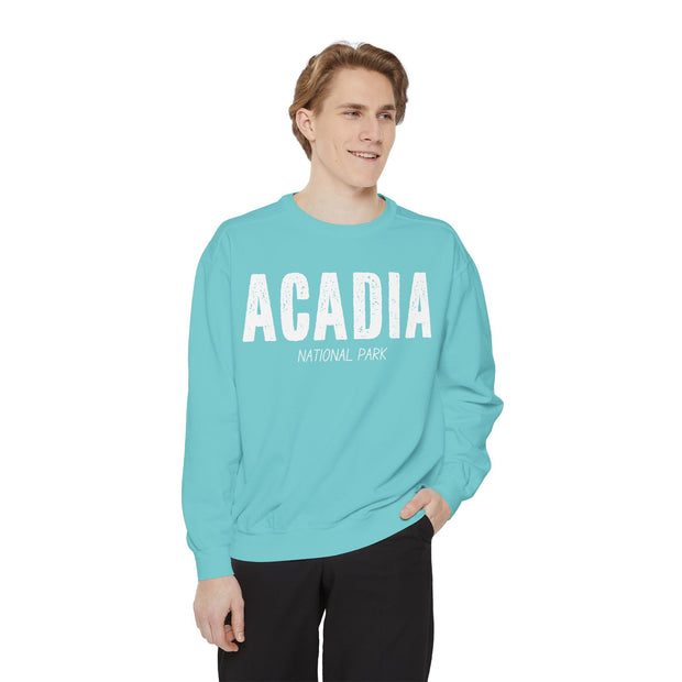 Acadia National Park Sweatshirt, Cadillac Mountain Detail, Unisex Sweatshirt, Nature Lover Gift, Outdoor Enthusiast Top, Mountain Graphic