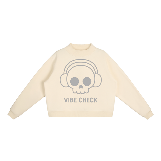 Essential Fleece Mock-Neck Crew Sweatshirt