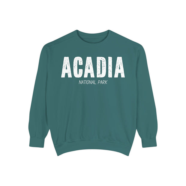 Acadia National Park Sweatshirt, Cadillac Mountain Detail, Unisex Sweatshirt, Nature Lover Gift, Outdoor Enthusiast Top, Mountain Graphic