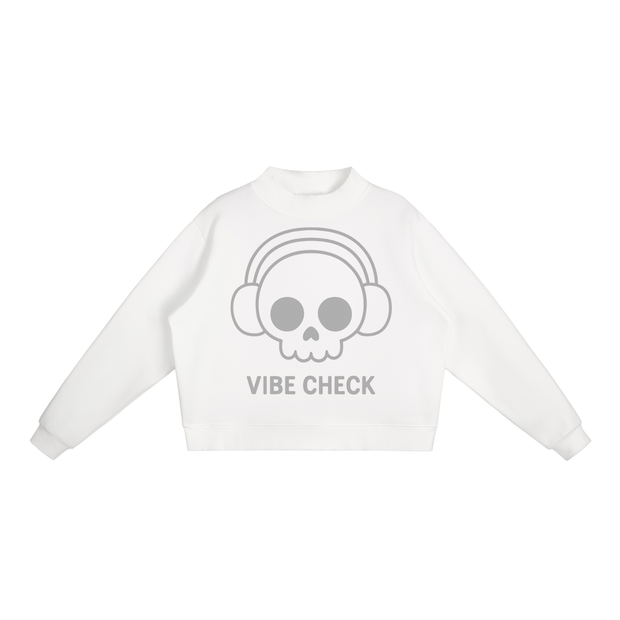 Essential Fleece Mock-Neck Crew Sweatshirt