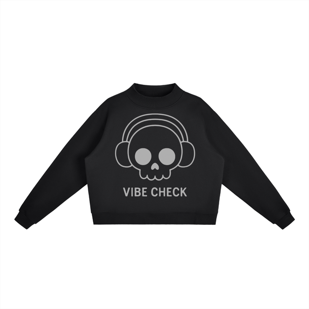 Essential Fleece Mock-Neck Crew Sweatshirt